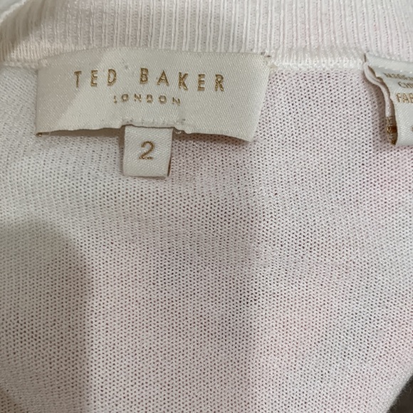 Like new ivory frilly waist Ted Baker sweater size 2 - Picture 3 of 4